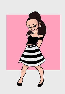 Caricature Ariana grande